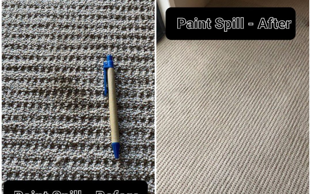 How do you clean up paint from carpet ?